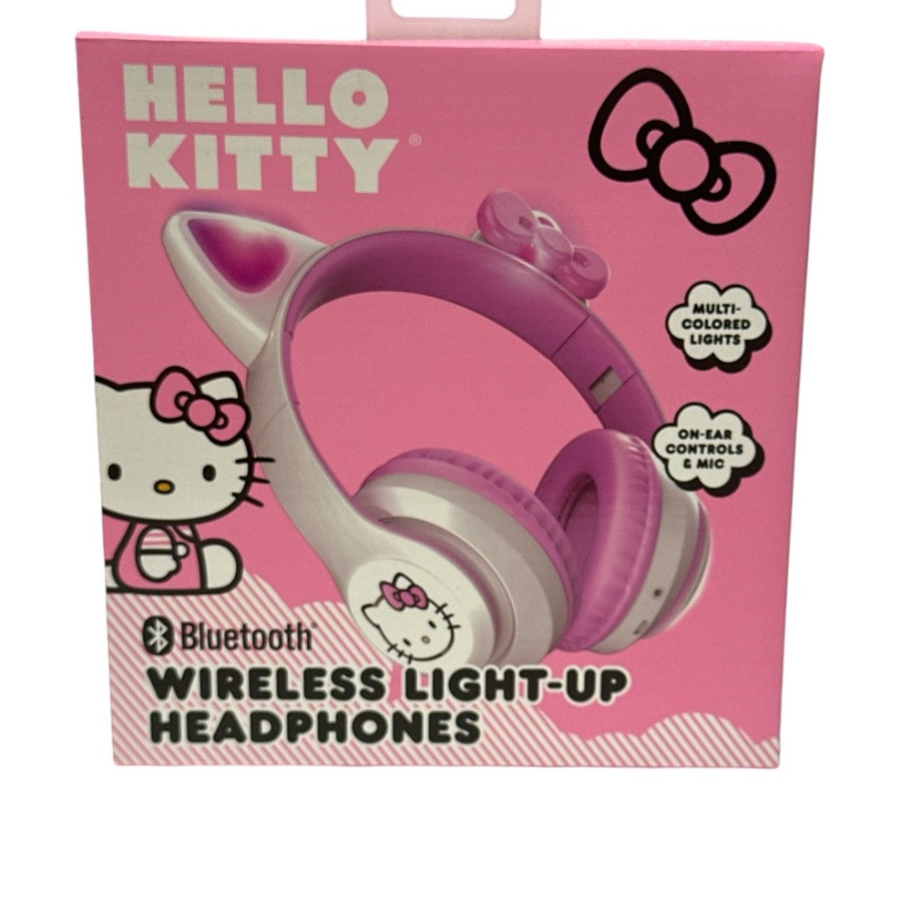 Hello Kitty Bluetooth Headphones Light up (White)